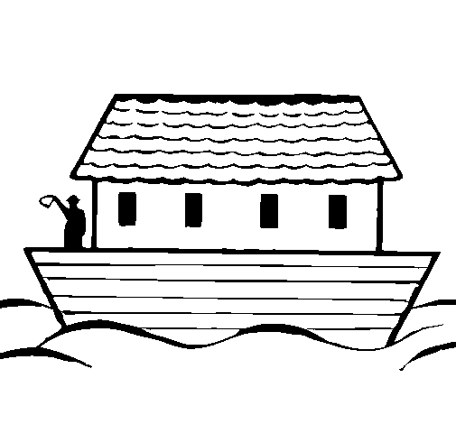 Dibujo de Arca de Noe para Colorear