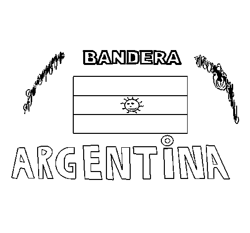 Dibujo de Argentina 1 para Colorear