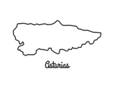 Dibujo de Asturias para colorear