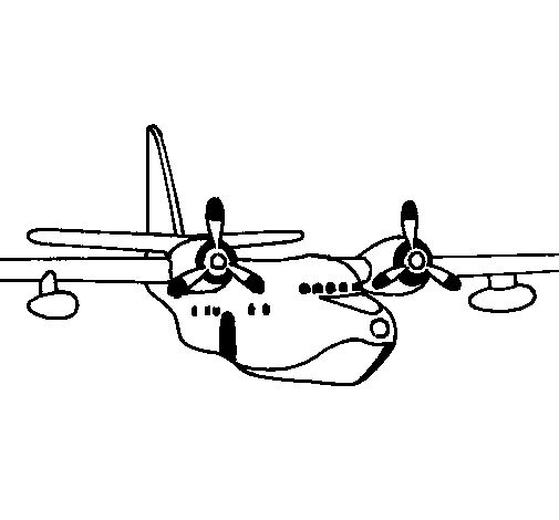 Dibujo de Avión 1 para Colorear