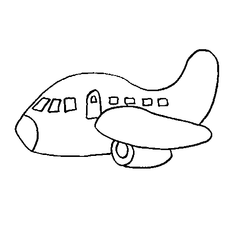 Dibujo de Avión 2 para Colorear