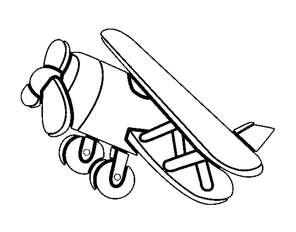 Dibujo de Avión acrobático para Colorear