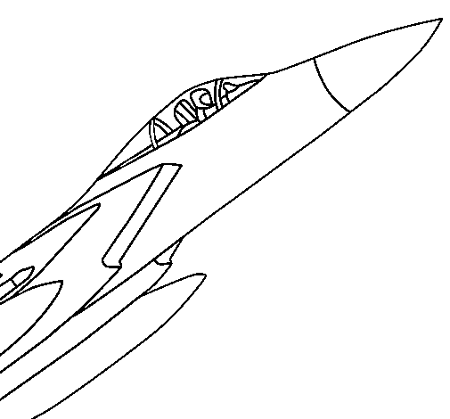 Dibujo de Avión de caza para Colorear