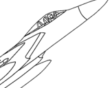 Dibujo de Avión de caza para colorear