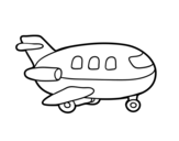 Dibujo de Avión de madera para colorear