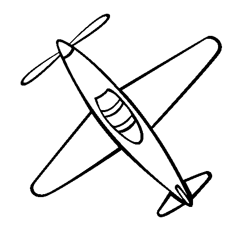 Dibujo de Avión III para Colorear