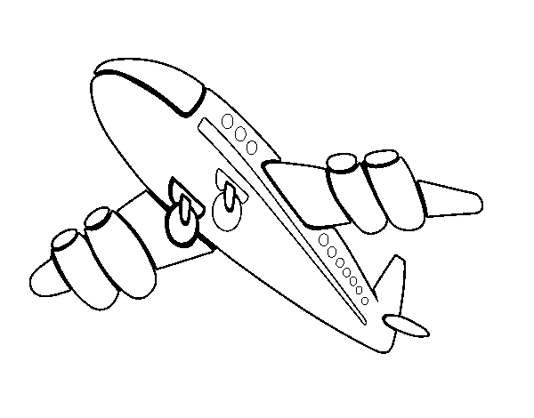 Dibujo de Avión rápido para Colorear