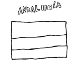 Dibujo de Bandera Andalucía para colorear