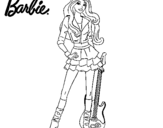 Dibujo de Barbie rockera para colorear