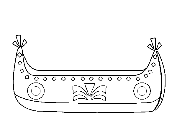 Dibujo de Barco de indios para Colorear