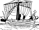 Dibujo de Barco romano para colorear