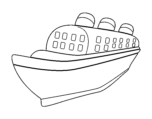 Dibujo de Barco transatlántico para Colorear