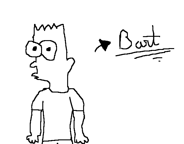 Dibujo de Bart sorprendido para Colorear
