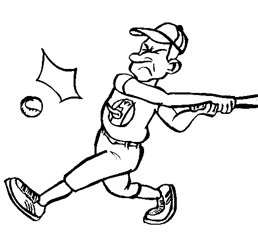 Dibujo de Bateador para Colorear