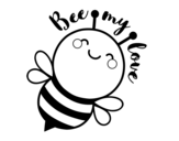 Dibujo de Bee my love para colorear
