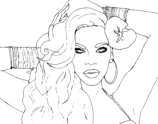 Dibujo de Beyoncé para Colorear
