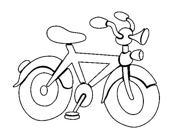 Dibujo de Bicicleta con bocina para Colorear