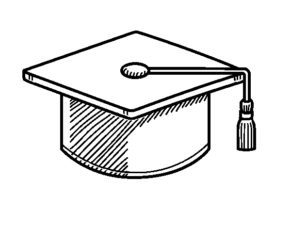  Dibujo de Birrete de graduación para Colorear