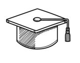 Dibujo de Birrete de graduación
