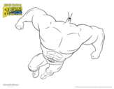 Dibujo de Bob Esponja - Planktonman al ataque para colorear