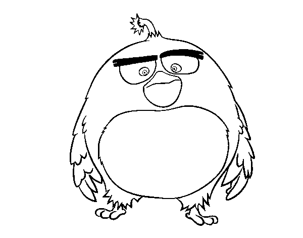 Dibujo de Bomb de Angry Birds para Colorear