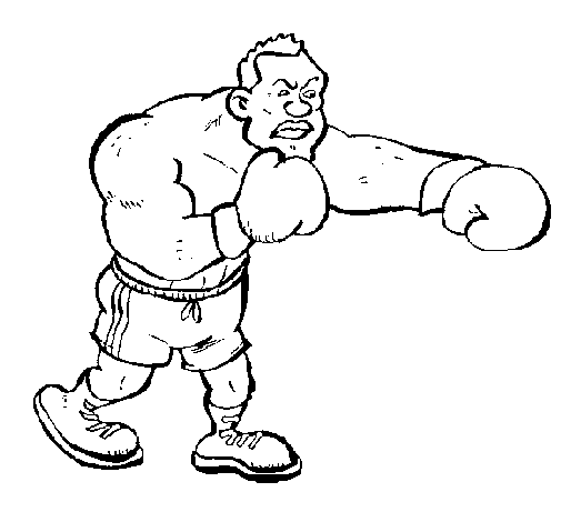 Dibujo de Boxeador para Colorear