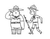 Dibujo de Boy Scouts para colorear