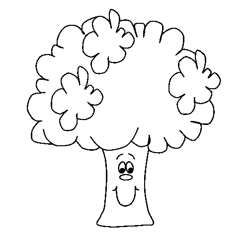 Dibujo de Brócoli 2 para Colorear