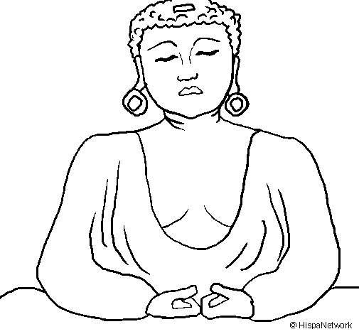Dibujo de Buda para Colorear