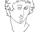 Dibujo de Busto de Alejandro Magno para colorear