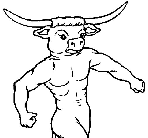 Dibujo de Cabeza de búfalo para Colorear