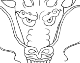 Dibujo de Cabeza de dragón para colorear