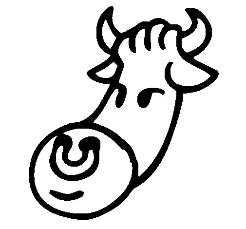 Dibujo de Cabeza de vaca para Colorear