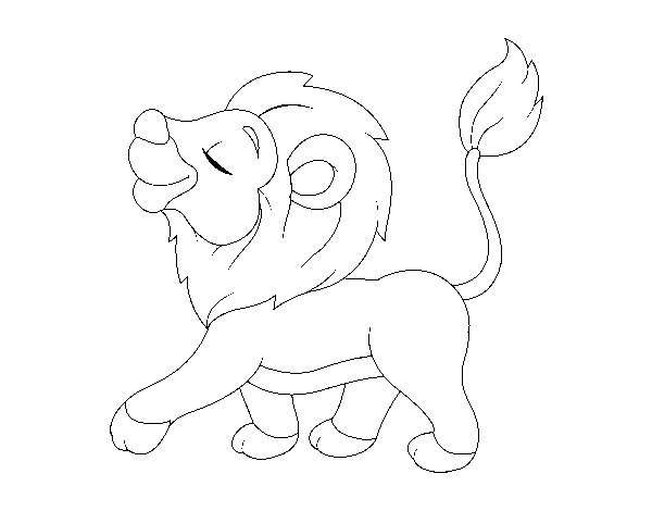 Dibujo de Cachorro de león para Colorear