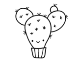 Dibujo de Cactus nopal para colorear