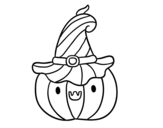 Dibujo de Calabacita de Halloween para colorear