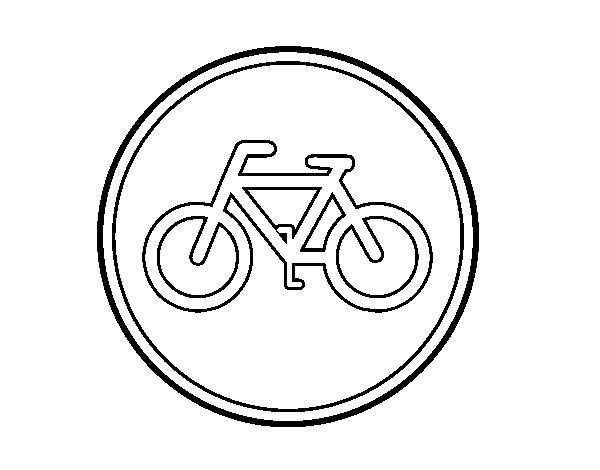 Dibujo de Camino reservado para ciclos para Colorear