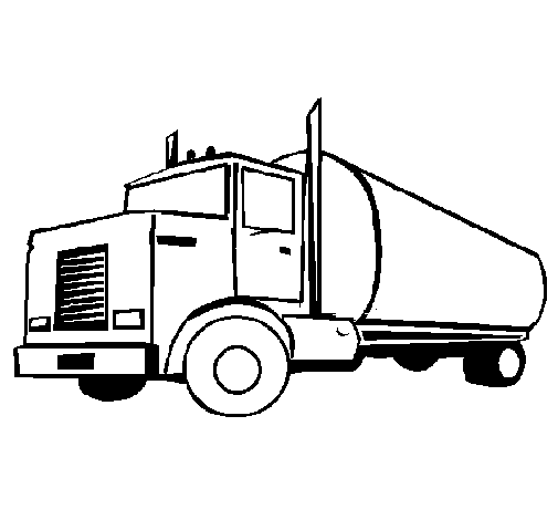 Dibujo de Camión cisterna 1 para Colorear