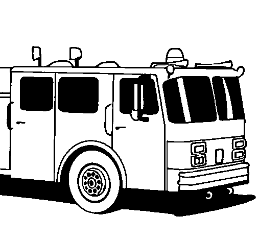 Dibujo de Camión de bomberos para Colorear 