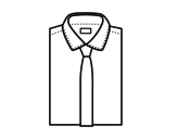 Dibujo de Camisa con corbata  para colorear
