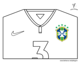 Dibujo de Camiseta del mundial de fútbol 2014 de Brasil para colorear