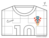 Dibujo de Camiseta del mundial de fútbol 2014 de Croacia para colorear