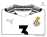 Dibujo de Camiseta del mundial de fútbol 2014 de Ghana para colorear