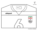 Dibujo de Camiseta del mundial de fútbol 2014 de Irán para colorear