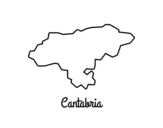 Dibujo de Cantabria para colorear