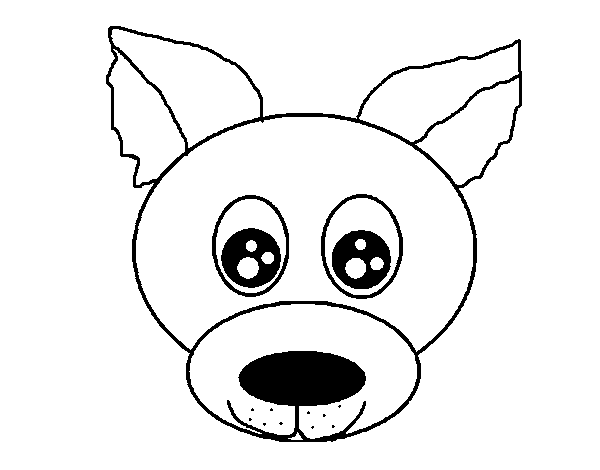 Dibujo de Cara de cachorro para Colorear