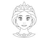 Dibujo de Cara de princesa para colorear