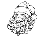 Dibujo de Cara de Santa Claus para Navidad para colorear