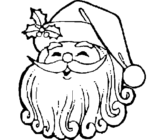 Dibujo de Cara Noel para Colorear