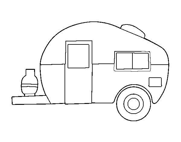 Dibujo de Caravana moderna para Colorear